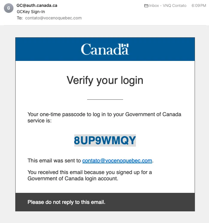 Tela 21 | Guia Passo a Passo: Criar Conta no Site de Imigração do Canadá